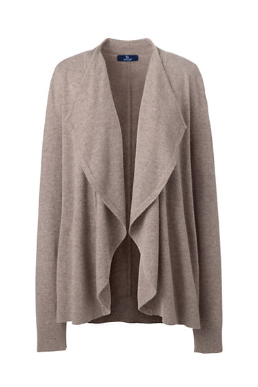 Women's Classic Cashmere Waterfall Cardigan Sweater from Lands' End